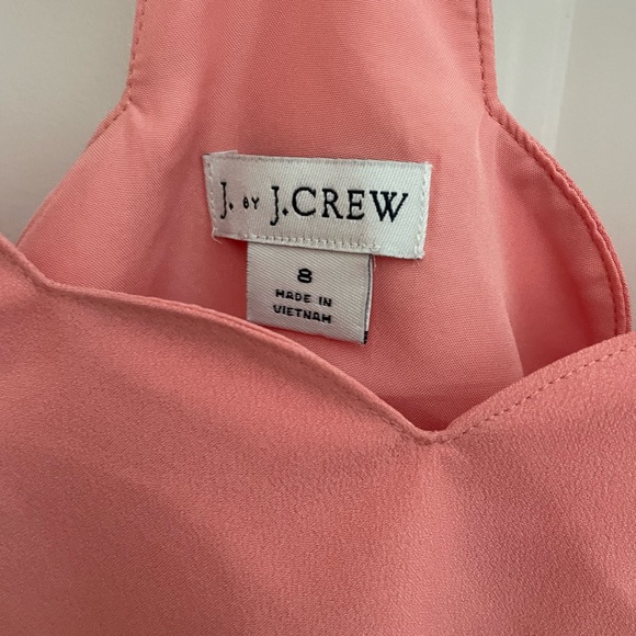 J Crew scalloped racer back camisole size 8 peach/salmon color never worn - Picture 5 of 8